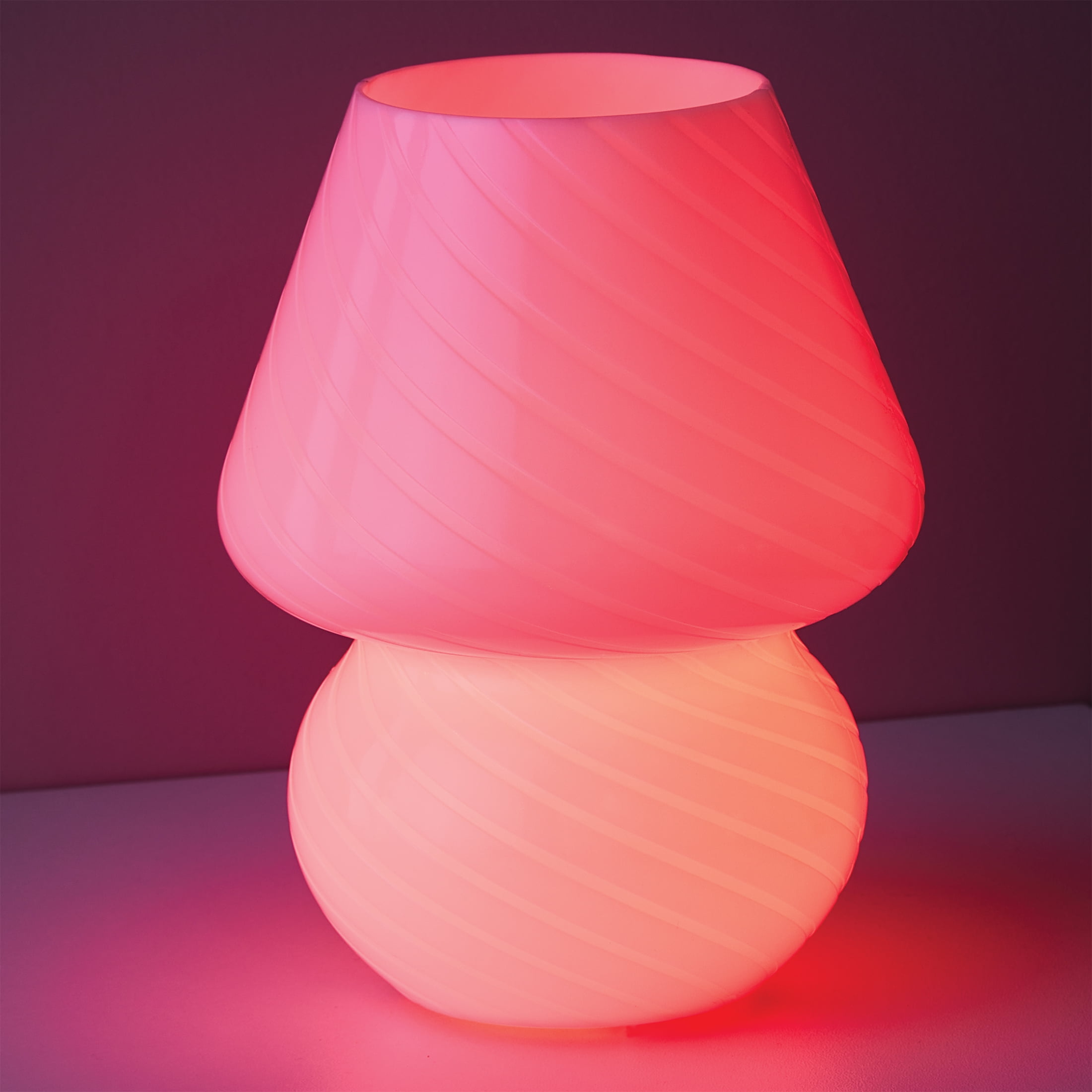 Mainstays 8" Color-Changing Mushroom Accent LED Lamp, White Stripe - Image 5